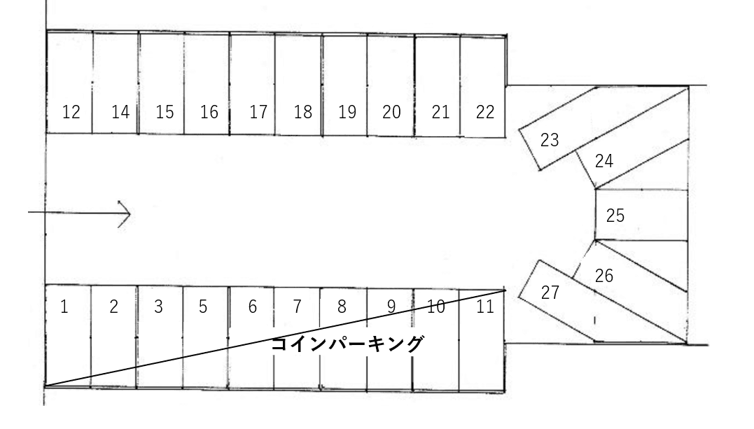 ユーユーガレージNO、1の駐車配置図