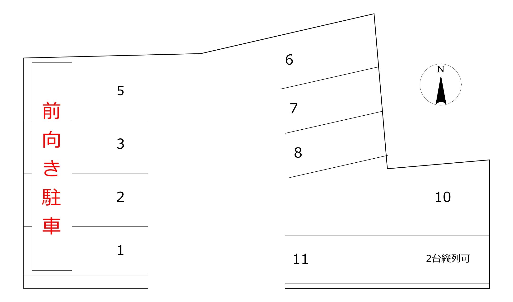 528幡野町駐車場の駐車配置図