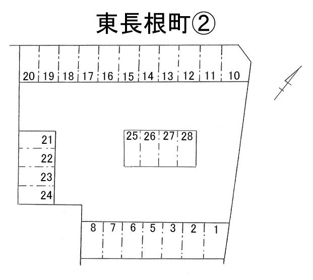 東長根町②の駐車配置図
