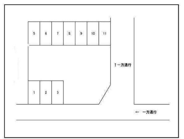 狭間駐車場の駐車配置図