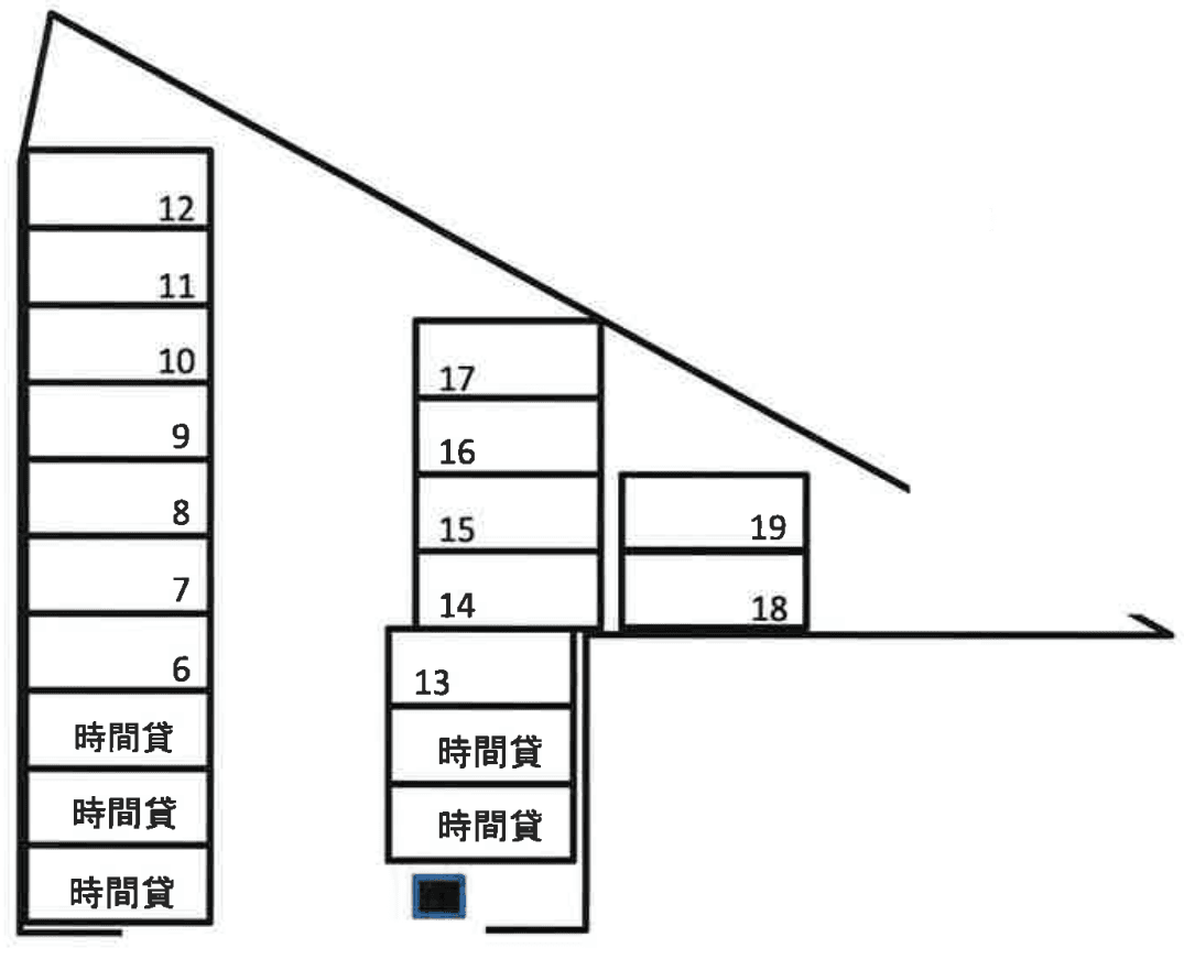 小島第2駐車場の駐車配置図
