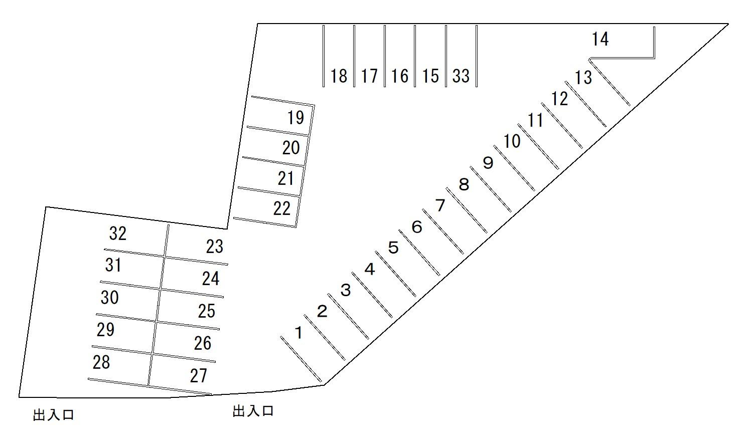 昇駐車場の駐車配置図
