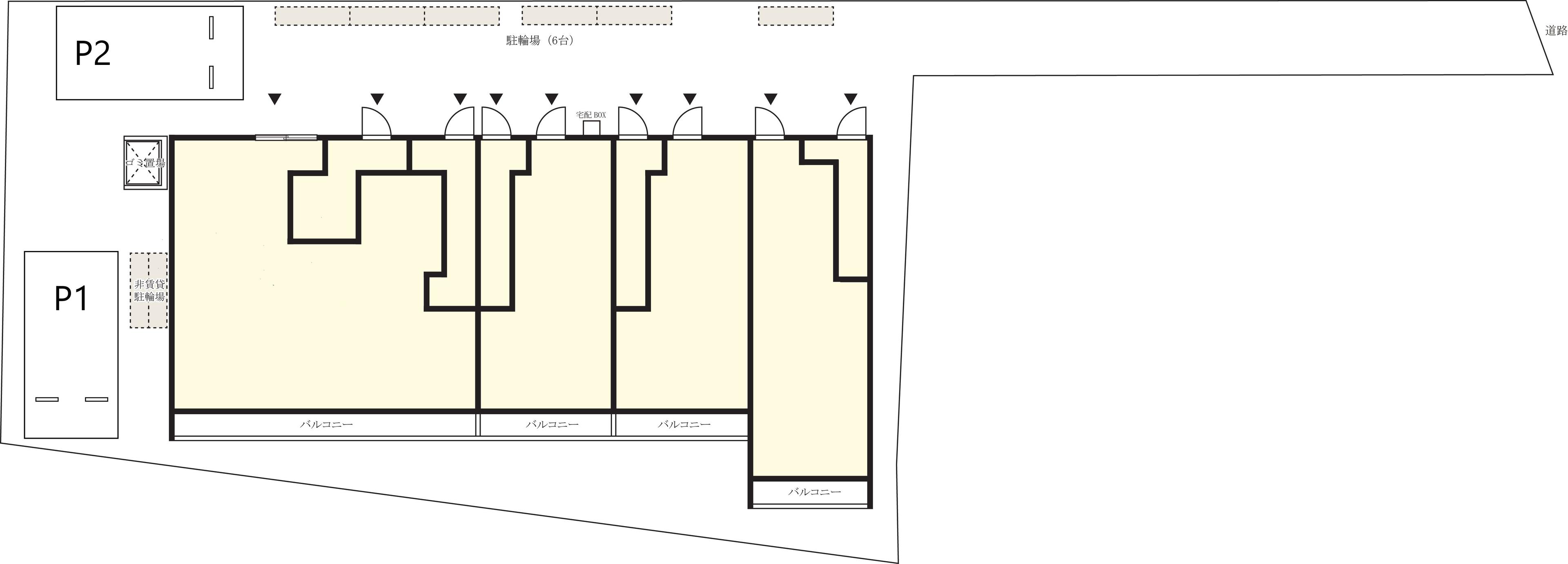 リブリ・O&Y駐車場の駐車配置図