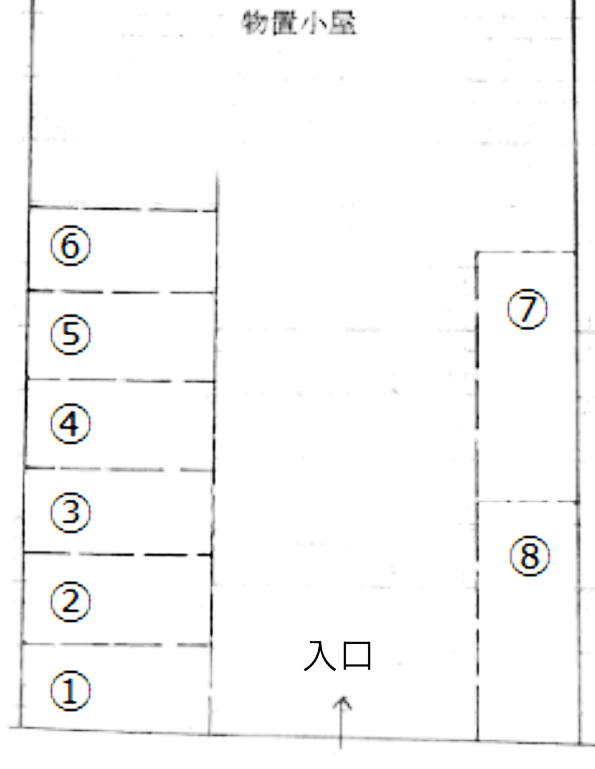 40.梶原ガレージの駐車配置図