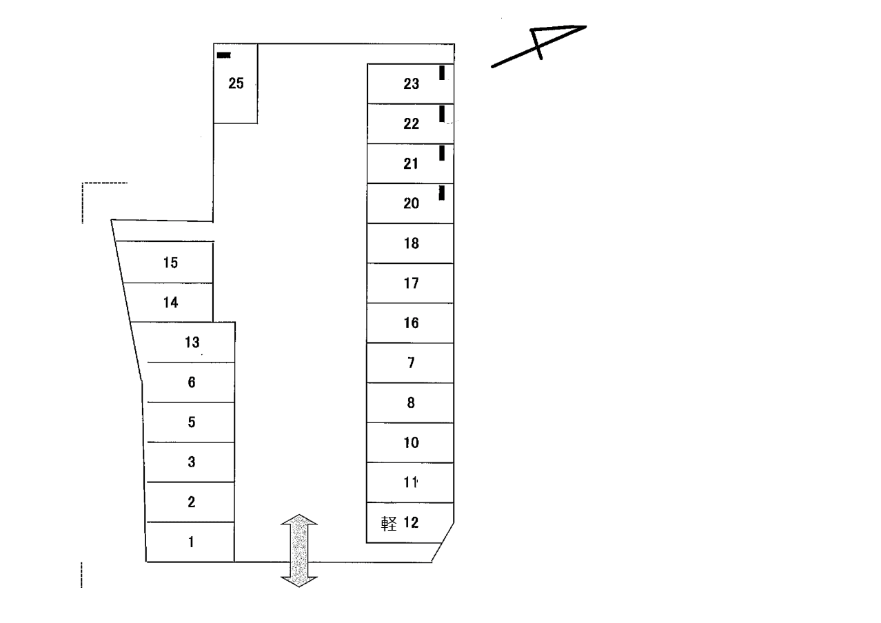 NO.171の駐車配置図