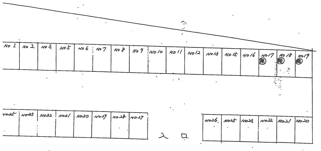 勝田E駐車場の駐車配置図