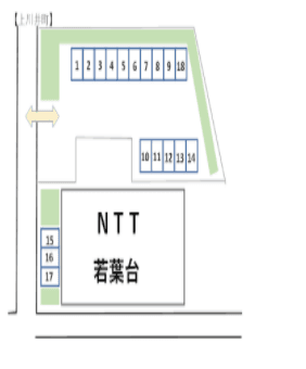 上川井町駐車場の駐車配置図