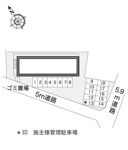 コスモスNO.5(13473)の駐車配置図