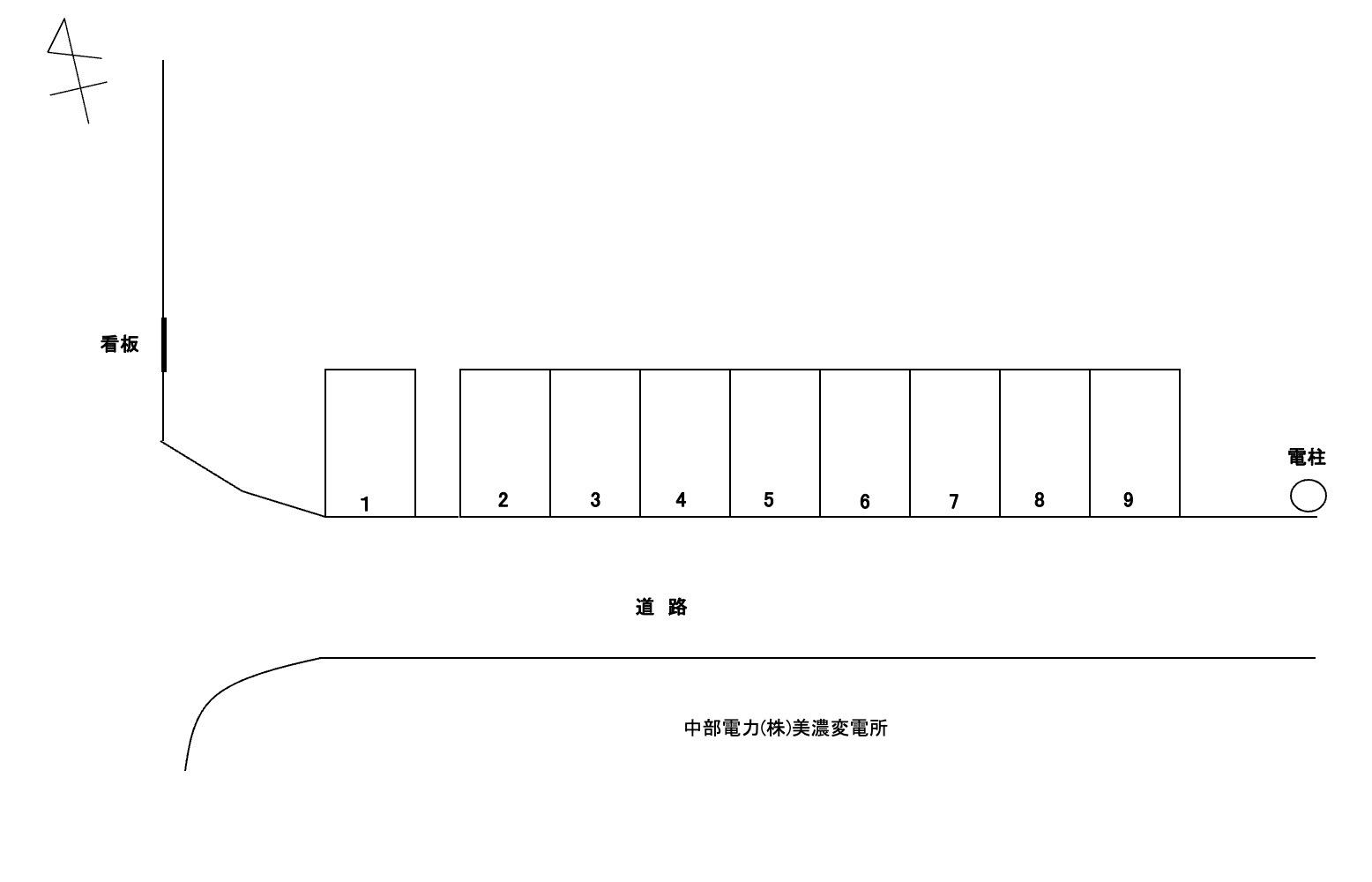 広岡町駐車場の駐車配置図