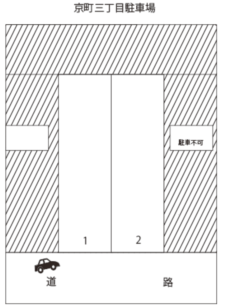 京町三丁目駐車場の駐車配置図