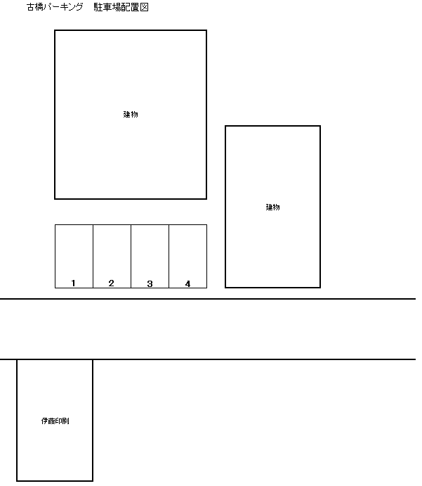 古橋パーキングの駐車配置図
