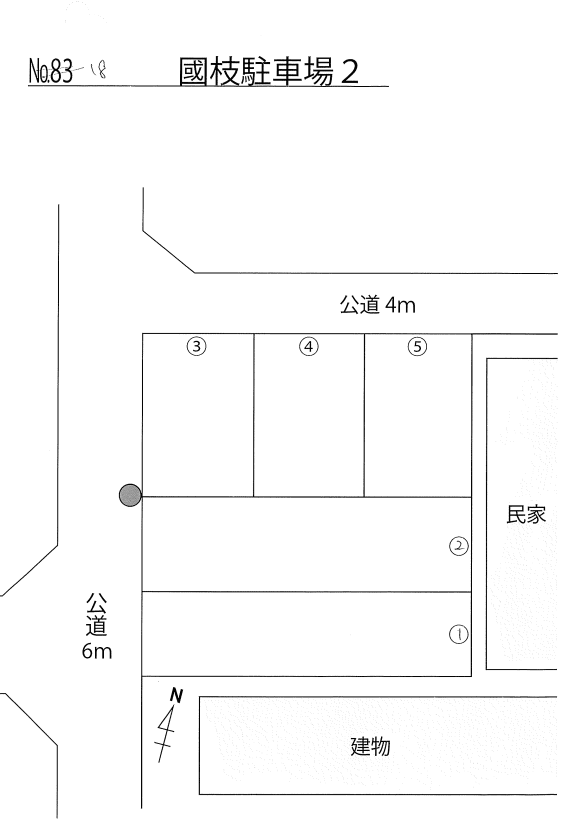 國枝駐車場2の駐車配置図