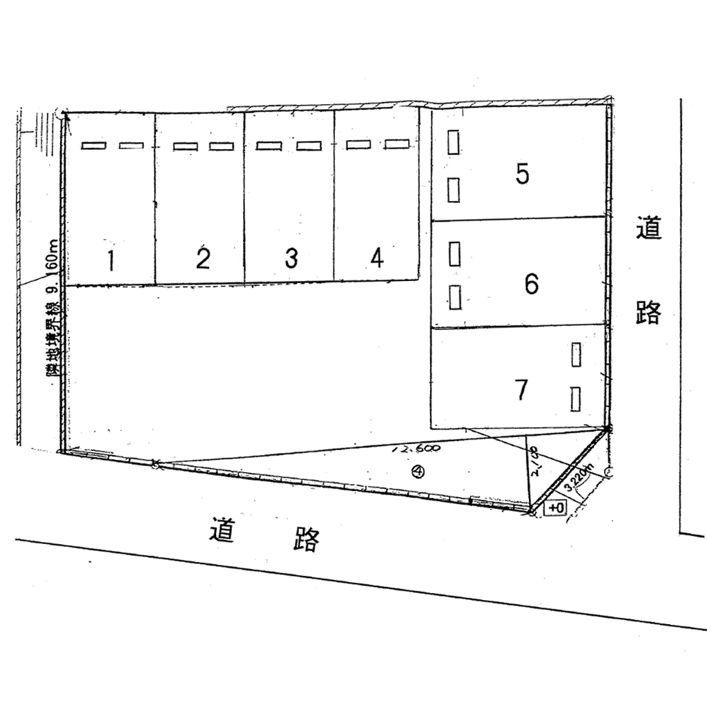 拓進パーキングの駐車配置図