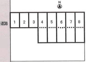 鉄砲町一丁目駐車場の駐車配置図