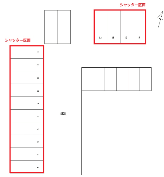 FK林ガレージ(堺市)の駐車配置図