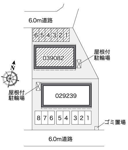 アビタシオン Ⅱ(39082)の駐車配置図