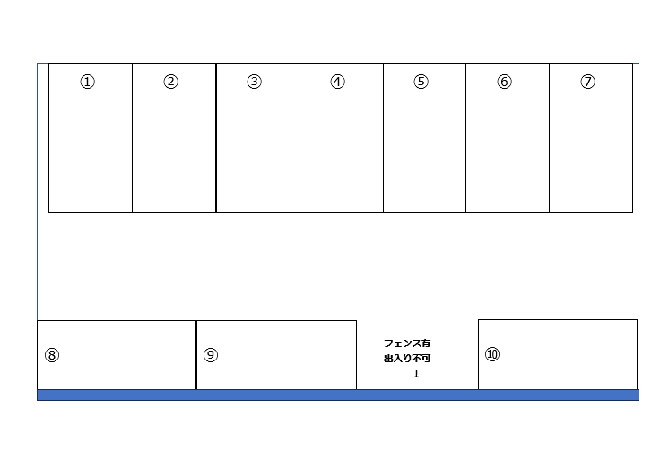 晴耕パーキングの駐車配置図