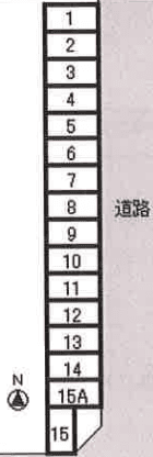 南一番町駐車場の駐車配置図