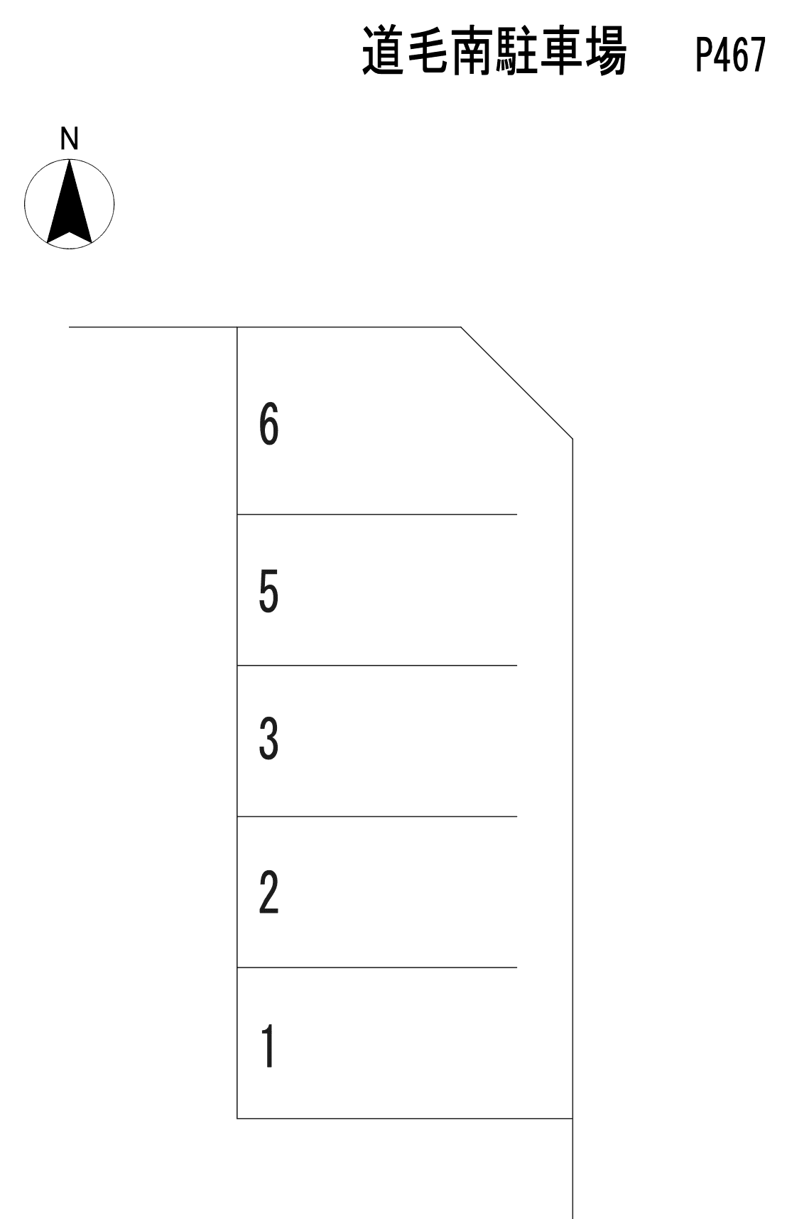 道毛南駐車場の駐車配置図