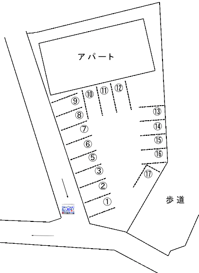 すえひろパーク吹上本町4丁目(田仲パーキング)の駐車配置図