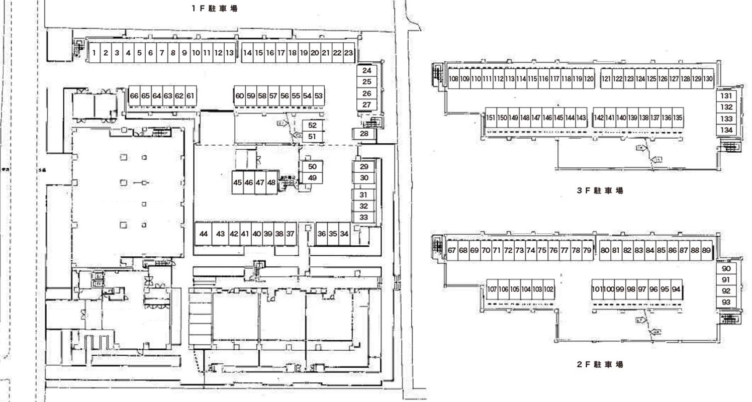 クラシオン草香江駐車場の駐車配置図