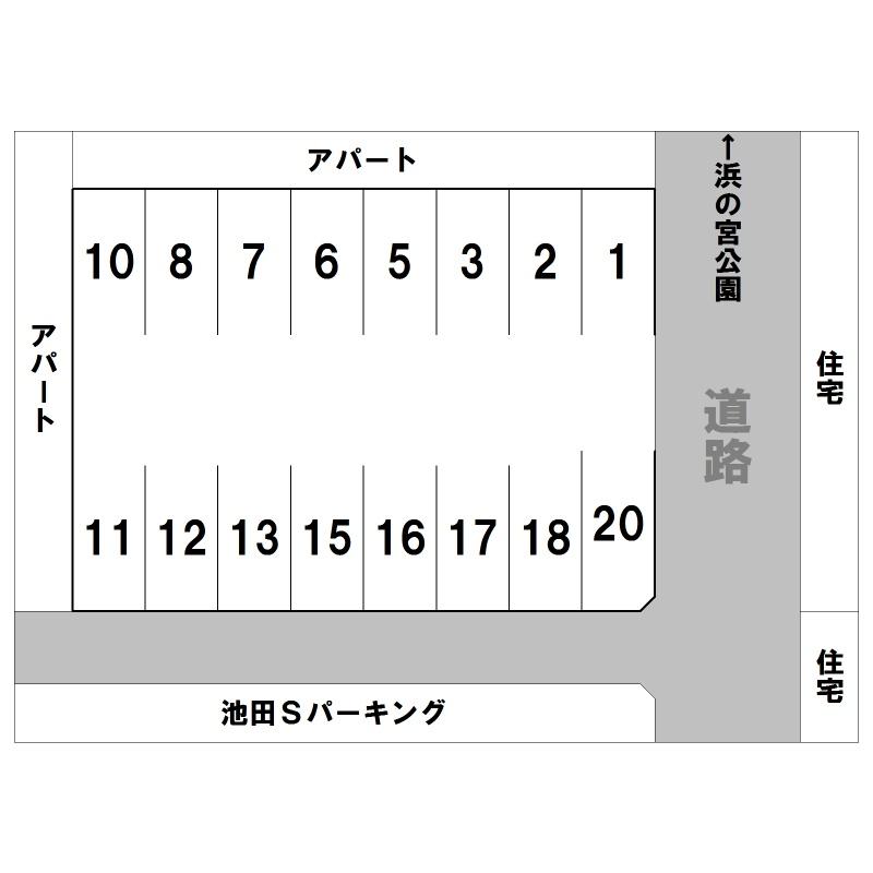 池田Nパーキングの駐車配置図