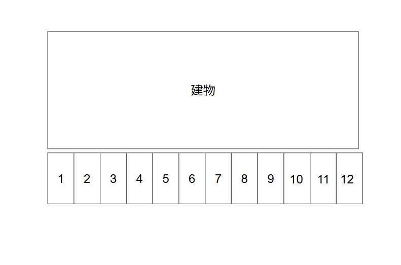 高田コーポの駐車配置図