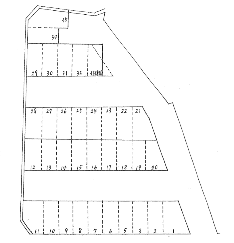山本第六駐車場の駐車配置図