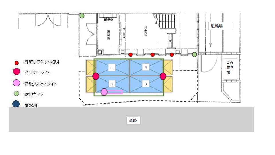 セカンドステージ バイク駐車場の駐車配置図