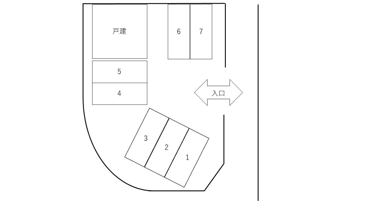 和光ロイヤル駐車場の駐車配置図