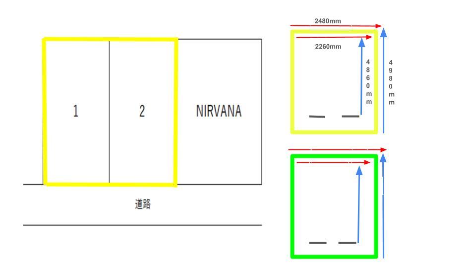 NIRVANA月極駐車場の駐車配置図