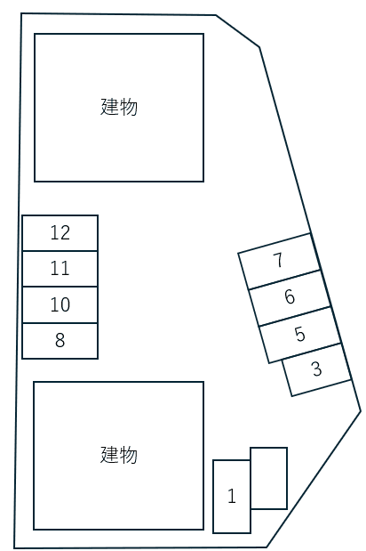 ウエストヒル Aの駐車配置図