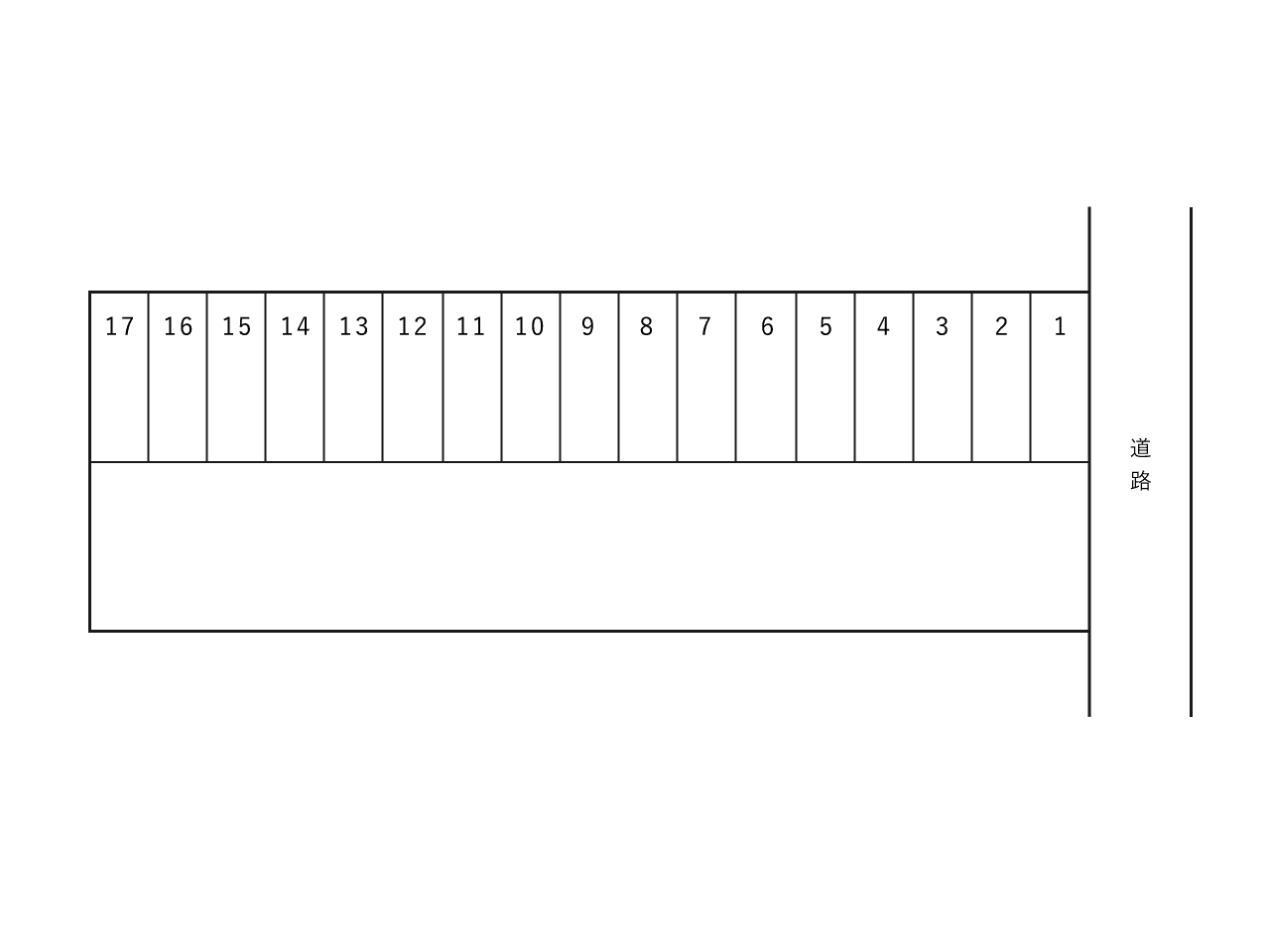 下地町橋口パーキングの駐車配置図