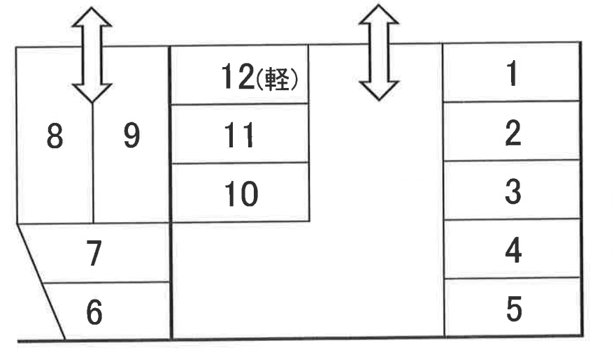 ヒルマ仲町Pの駐車配置図