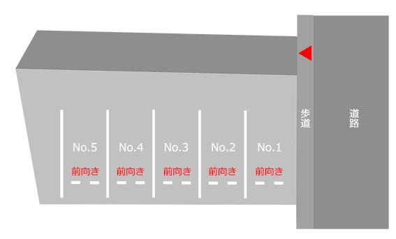 長沢第2駐車場の駐車配置図