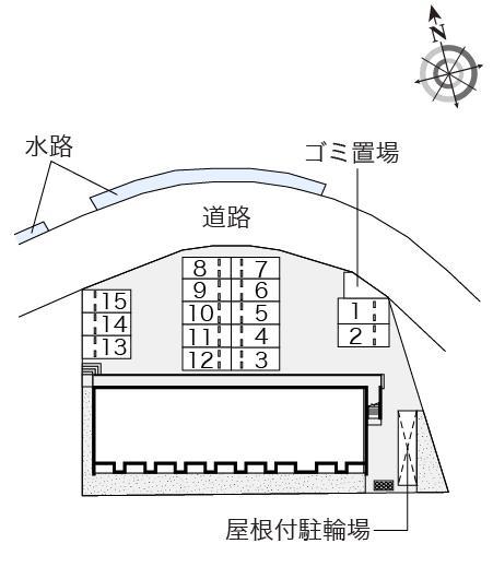 クレイノグリー柳沼(55601)の駐車配置図