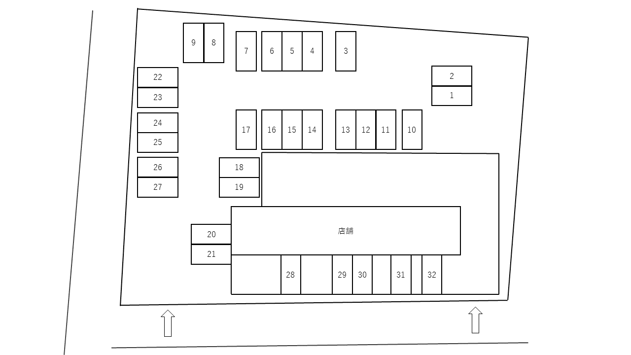 S-FORT佐賀本庄(駐)の駐車配置図