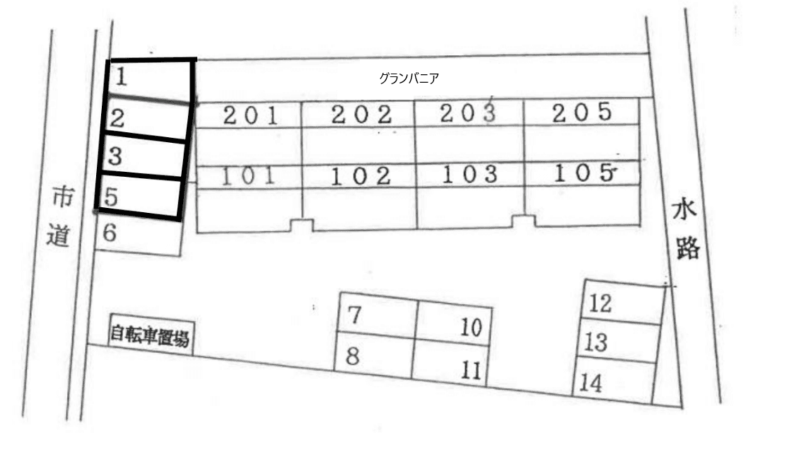 パーキング今成中央Ⅲの駐車配置図