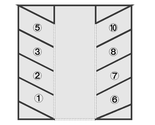 浦上台1丁目PKの駐車配置図
