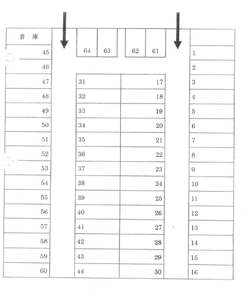 川嶋照雄駐車場の駐車配置図