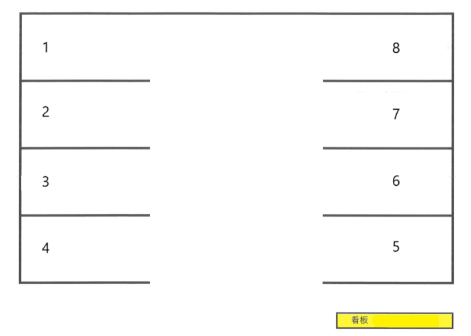 中丸駐車場の駐車配置図