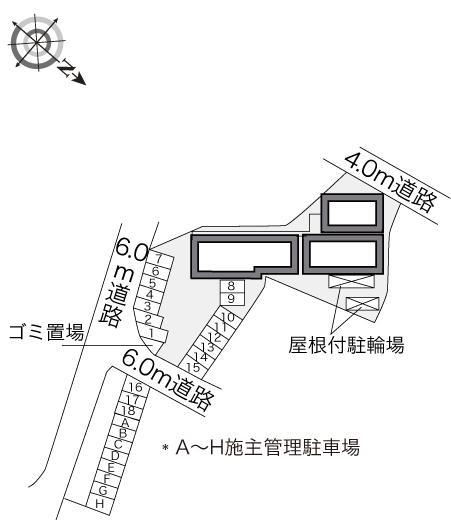 城南(34654)の駐車配置図