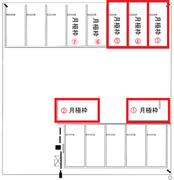 東加古川駅前第3の駐車配置図