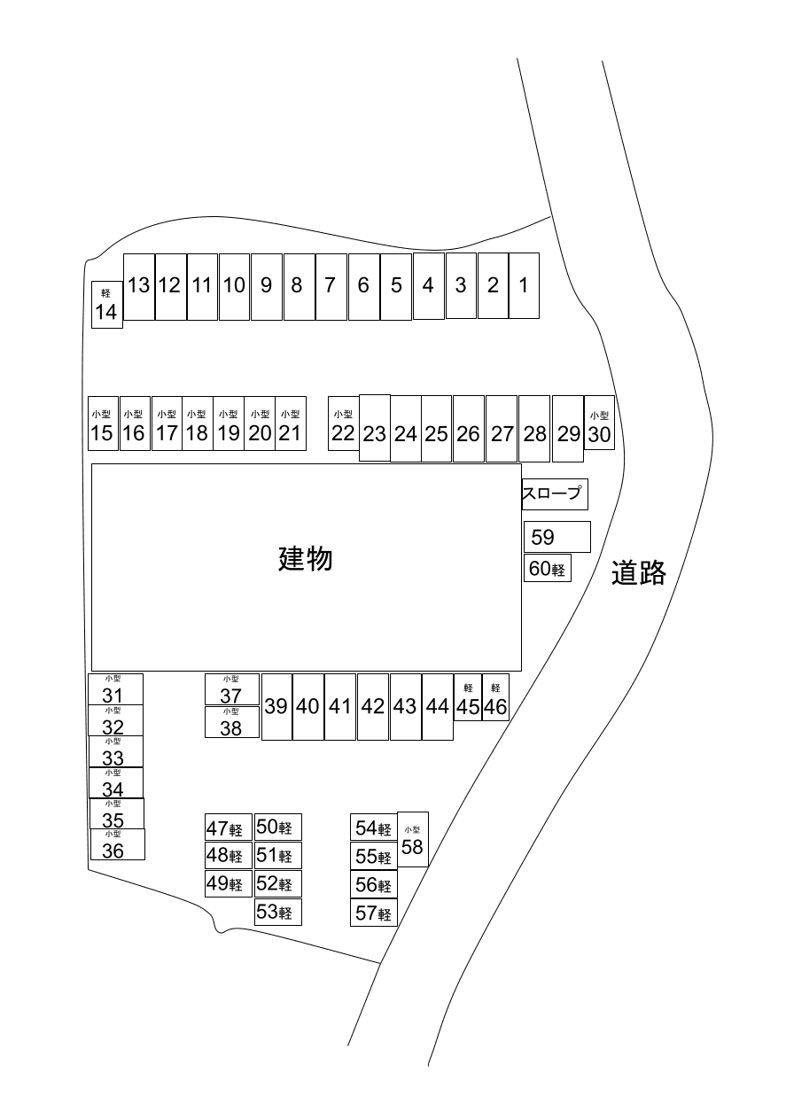 プレステージ岡垣の駐車配置図