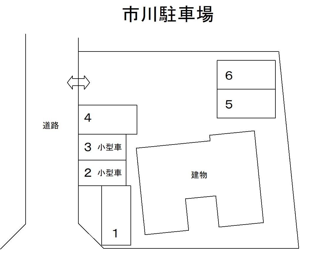 市川駐車場の駐車配置図