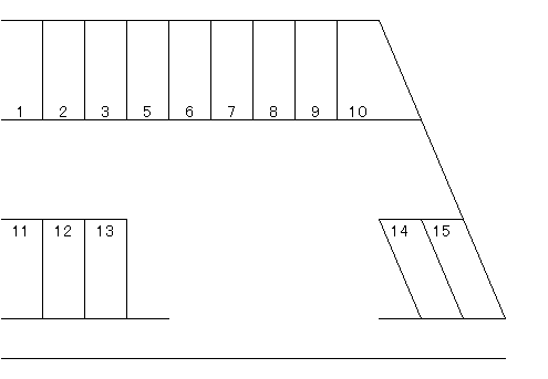 秋谷第1駐車場の駐車配置図