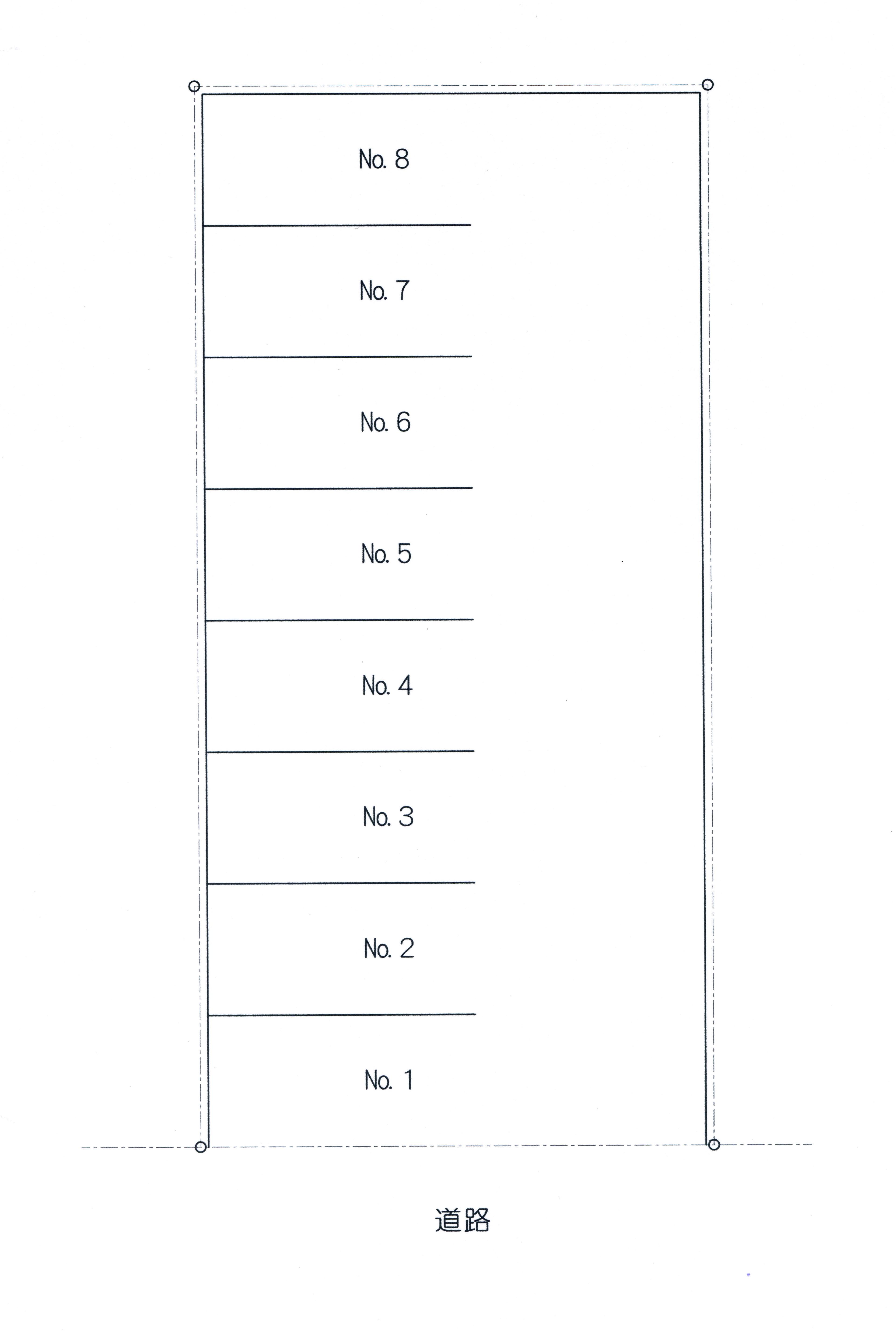 城南町月極駐車場の駐車配置図
