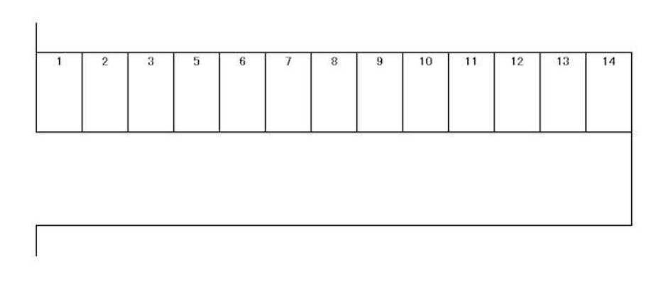 西堀太田モータープールの駐車配置図