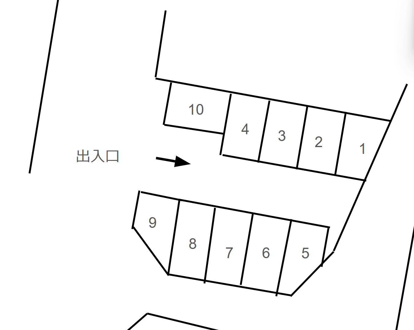 久松ガレージの駐車配置図