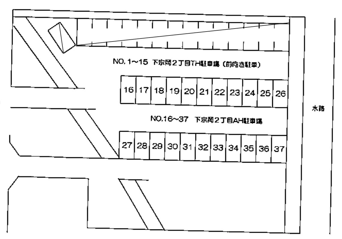 下宗岡2丁目AH駐車場の駐車配置図